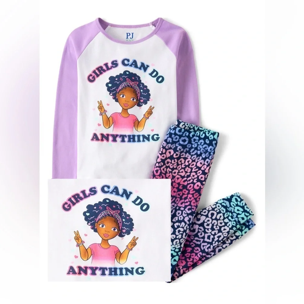 Girls Girls Can Do Anything Snug Fit Cotton Pajamas ~ Tidal